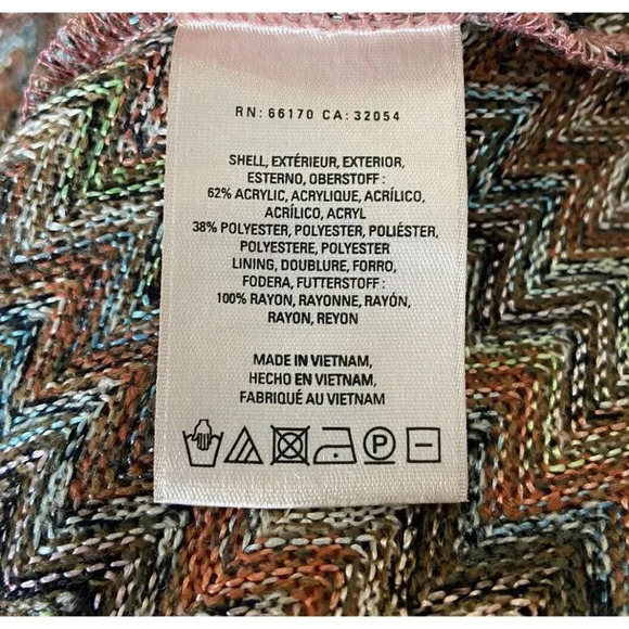 Maeve Dress Zig Zag Knit Pink Olive Green Small S - Picture 4 of 4